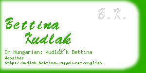 bettina kudlak business card